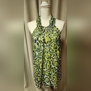 INC International Concepts Green and Yellow Top